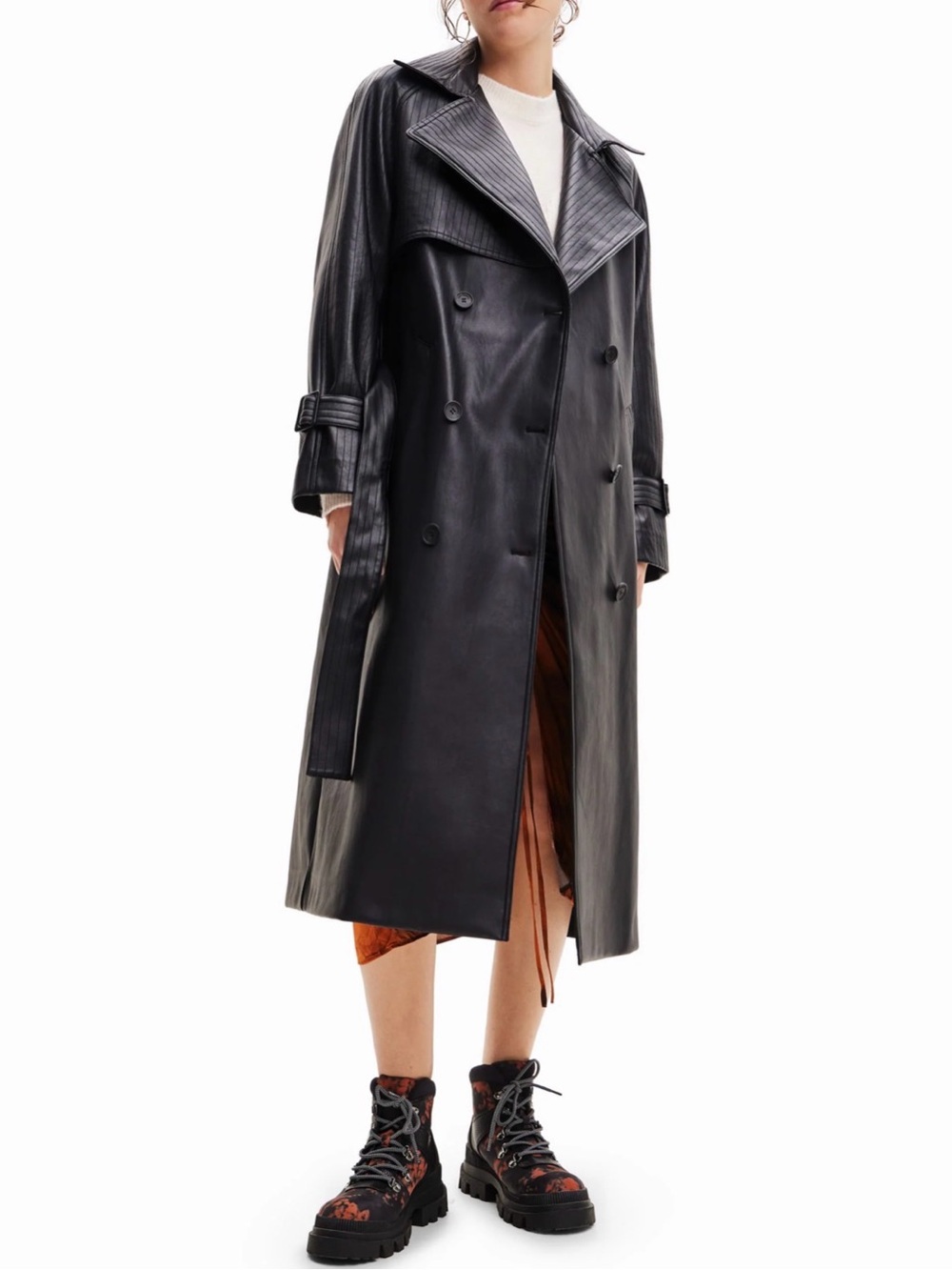 DESIGUAL MENPHIS LEATHER COAT